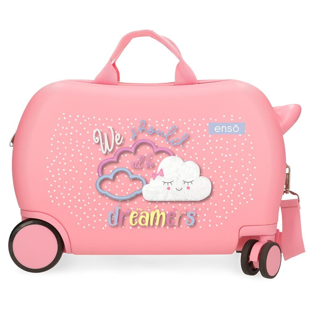 Valigia per bambini Enso Dreamer, in ABS, doppie ruote girevoli multidirezionali, chiusura a combinazione laterale per viaggiare in sicurezza, molteplici modalità di utilizzo