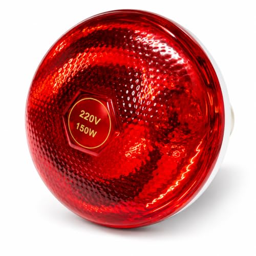 SAFURE Infrared Heat Lamp 150W Bulb for Pain Relief & Poultry Heating | Deep Heat Therapy Lamp for Muscle Recovery, Joint Comfort, Blood Circulation Support, Chick Brooder, Pet & Animal Warming