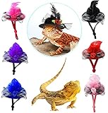 6pcs Christmas Bearded Dragon Hat Bearded Dragon Costume Dragon Costume Accessories Bearded Dragon Clothes Hats for Snakes to Wear Snake Hats for Ball Python Hats for Snakes Leopard Gecko Hats. (6pcs)