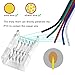 VIPMOON 12Pcs 5 Pin RGBW LED Light Strip Connectors 10mm Strip to Wire RGBW Connector Quick Connection Solderless for 10mm Wide Waterproof or Non-Waterproof 5050 LED Strip Light
