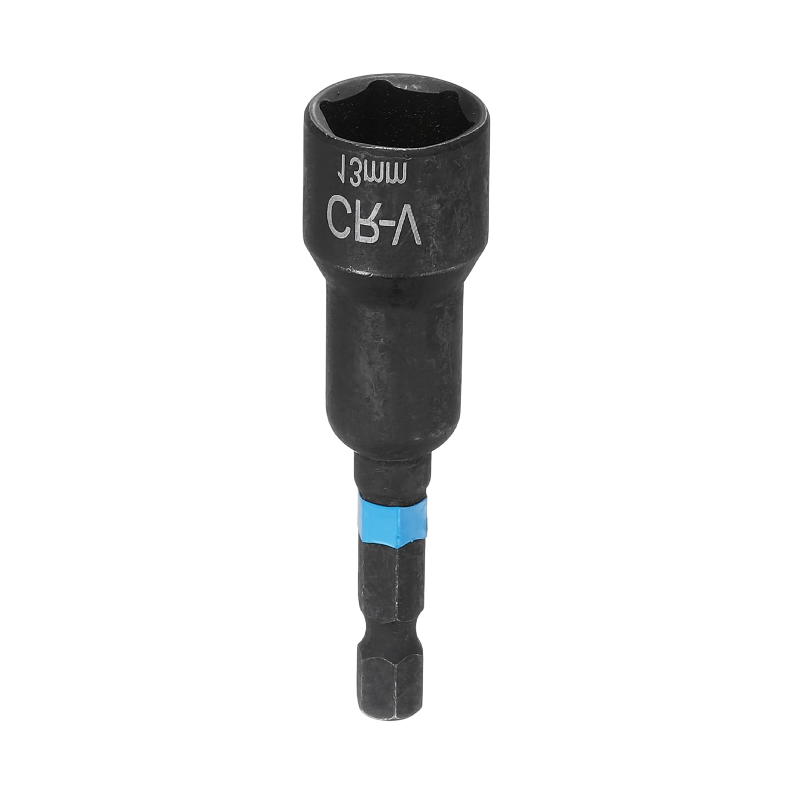 sourcing map Nut Driver Drill Bit 13mm Metric Socket 1/4" Hex Shank 2.56" (65mm) Magnetic 6-Point Sockets Quick Change Cr-V Steel Bolt Setters for Power Drill Drivers