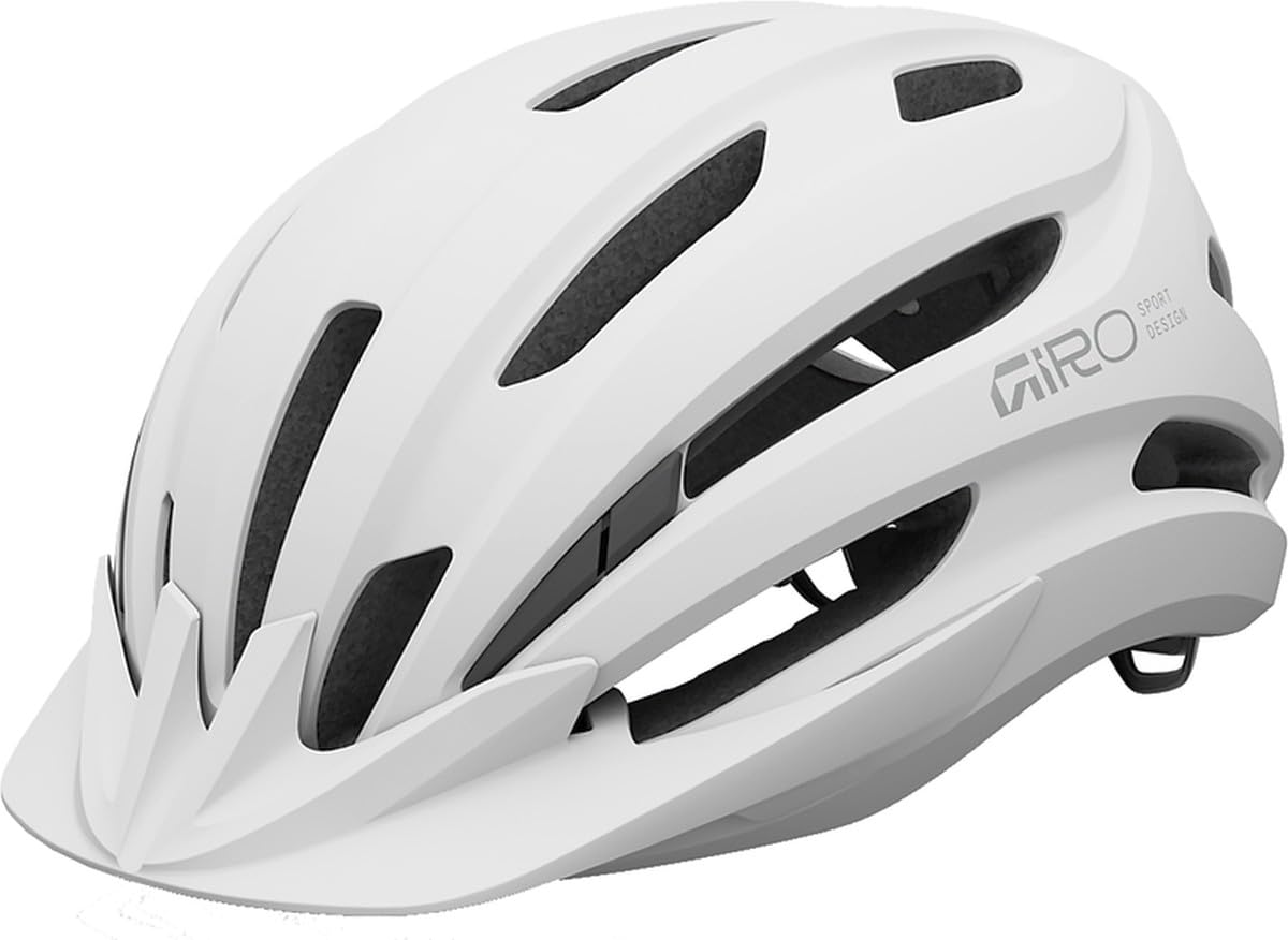 Giro - Fixture II Helme - Erwachsene Unisex - Schutzausrüstung, Fahrradhelm, Freizeithelm, Helm für Freizeitradfahren, Weiß/Chrom, UW