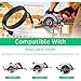 LANJGJIAYAN Miter Saw Replacement Power 14AWG SJT Electricheavy Duty Extension Cord - Cord with Open End - 4.92 Feet Extension Cord, Three-Wire with Ground Wire (Power Cord)