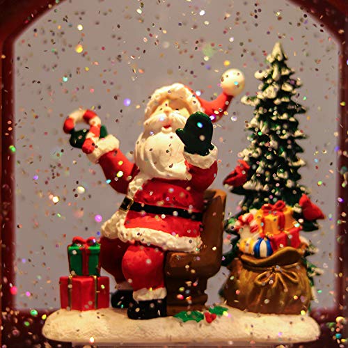 Eldnacele Singing Christmas Train Snow Globe With Music & Timer, Lighted-Up Battery Operated Glittering Lantern For Christmas Table Centerpiece Decoration And Gift- Santa #TOP7