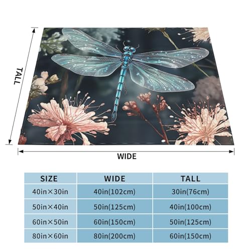 Couverture en peluche libellule durable et douce pour lit et salon - 3