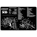 TekMat Springfield Armory XD Cleaning Mat / 11 x 17 Thick, Durable, Waterproof / Handgun Cleaning Mat with Parts Diagram and Instructions / Armorers Bench Mat / Black