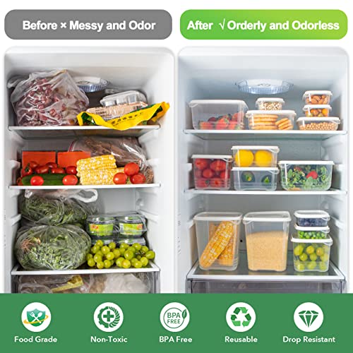 Adanzst 34-Piece Reusable Food Storage Containers With Lids, Plastic Meal Prep Storage Food Grade Kitchen Organizer, Stackable Freezer Containers, Microwave & Dishwasher Safe #TOP3