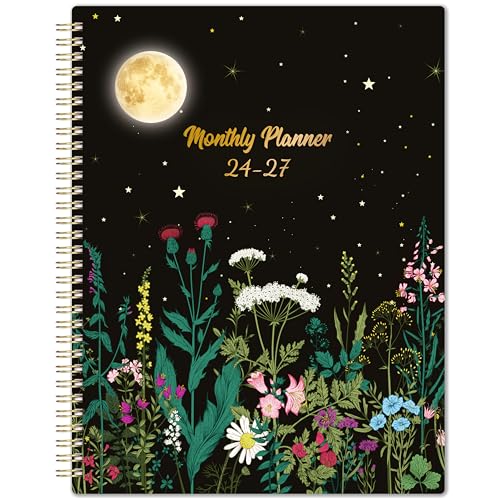 Monthly Planner 2024-2027 - 3 Year Monthly Planner 2024-2027 from Jul. 2024 - Jun. 2027, 9" x 11", 2024-2027 Calendar Planner with Tabs - Floral