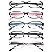 NORPERWIS Reading Glasses 5 Pairs Spring Hinge Comfort Fashion Quality Readers for Men and Women (5 Pack Mix Color, 4.00)