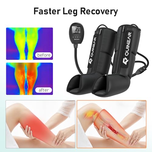 QUINEAR Leg Recovery System for Athletes, Recovery Boots, Leg Compression Massager for Circulation and Pain Relief - Time Adjustable(FSA or HSA Approved) - Image 5