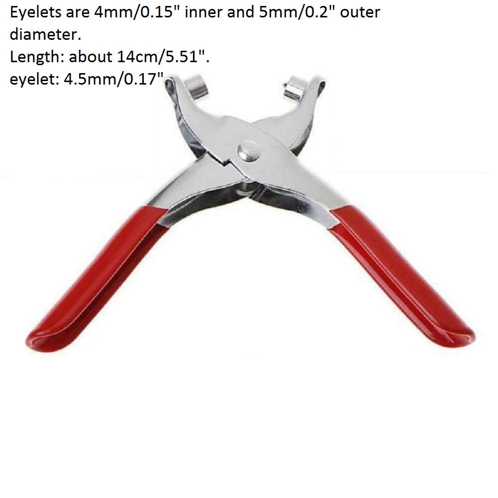 Driak Eyelet Fabric Punch Pliers Leather Canvas Hole Puncher Tool Eyelet Grommet Plier Hole Punch Button Eyelet Tool Eyelet Pliers Leather Repair Kit with 100 Brass Rings