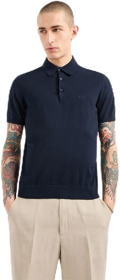 Armani Exchange Mens Cotton Knit Polo