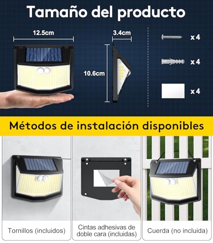 Miniatura 5 de Luz Exterior Solar Led Jardin - 248 Led Luces Solar Con Sensor Movimiento