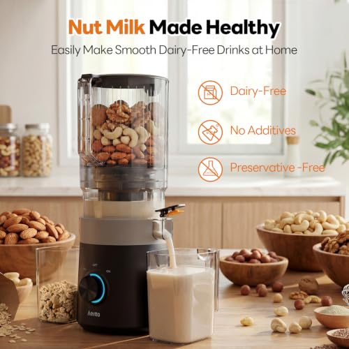 Image of Aeitto 3-in-1 Cold Press Juicer for Juice, Nut Milk & Sorbet - Filter-Free Design for Effortless Cleaning, 6.0 inch Extra Large Chute Fits Whole Fruits & Vegetables, Juicer Machines High Yield, With Brush