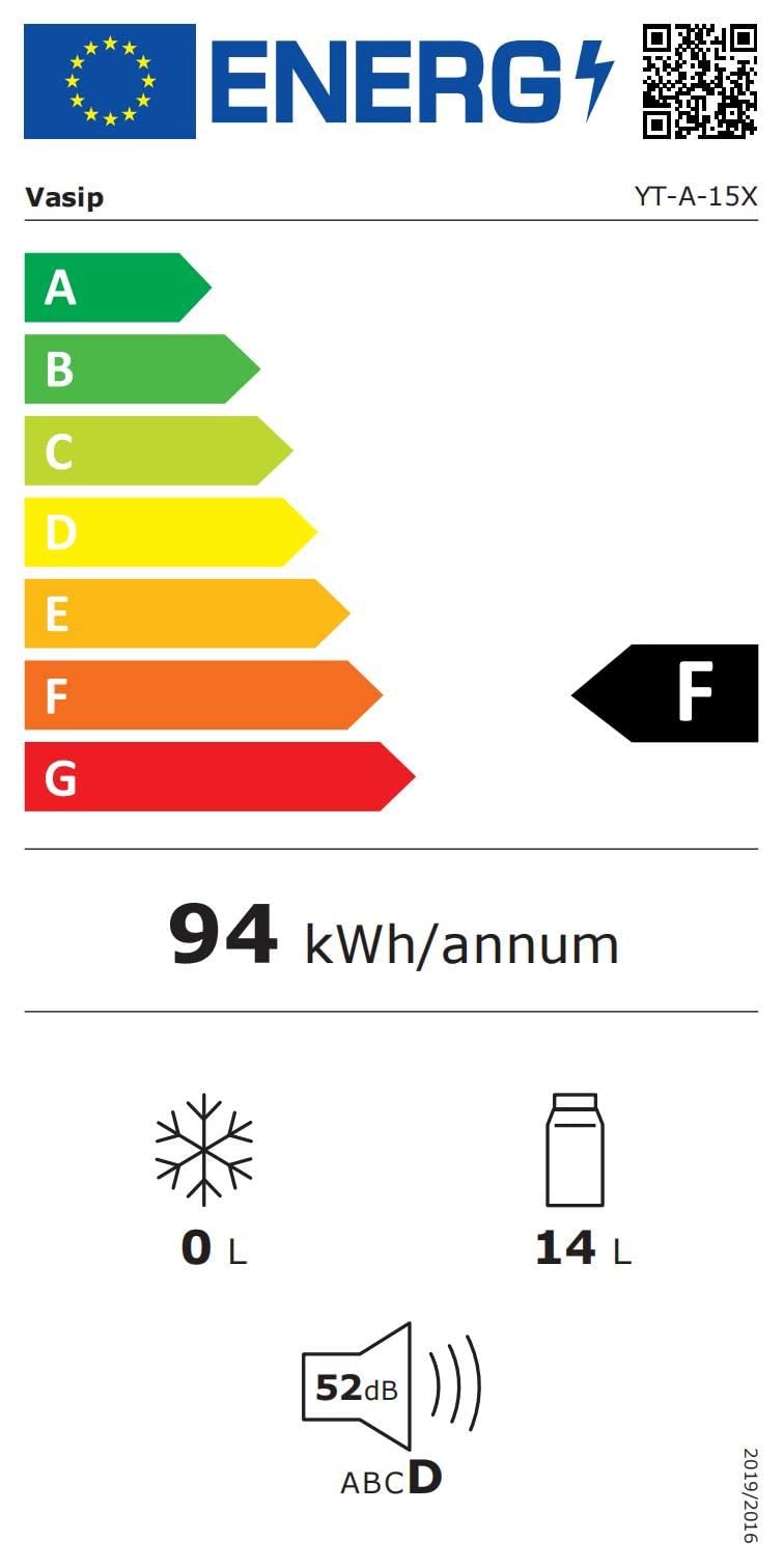 Herrselsam Mininevera 2 en 1, 15 litros, nevera portátil de 220 V AC/12 V CC, minibar pequeño con función de refrigeración y calefacción, nevera pequeña para bebidas, oficina, camping, negro