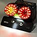 PerfecTech 40W 40-LED Motorcycle Tail Light Integrated Driving&Brake Light Turn Signal Lamp With License Plate Bracket for Harley Honda Yamaha Suzuki Kawasaki (Black)