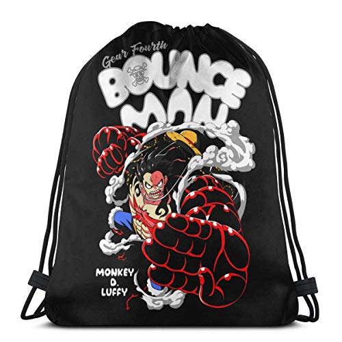 Wusond One Piece Luffy Bounce Man Mochilas Cinch Bags Travel Casual Print Vintage Student