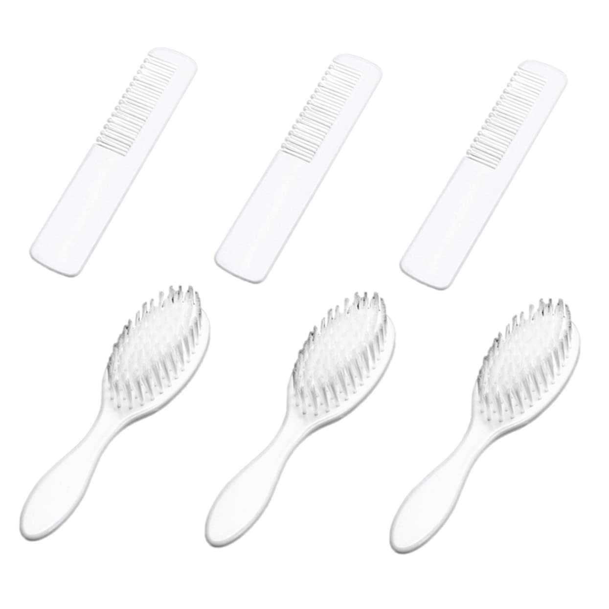 MERRYHAPY Baby Grooming Kit Hairbrush Comb Cradle Cap Brush Head Massager Multi-Purpose Bathing Brush Set