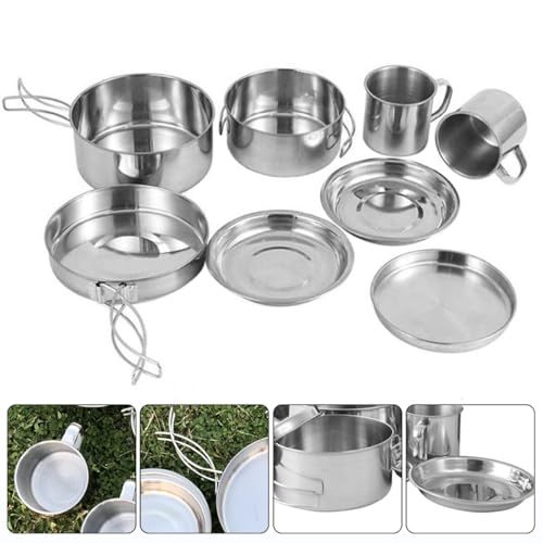 Marmite et assiettes pliables cuisine de camping extérieur - 3