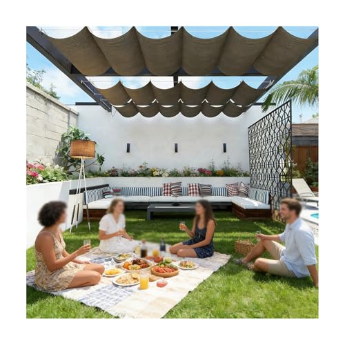 Pare-soleil rétractable imperméable en toile haute densité pour patio