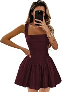 Short Homecoming Dresses for Teens 2025 A Line Pleated Square Neck Satin Cocktail Party Dress IK022
