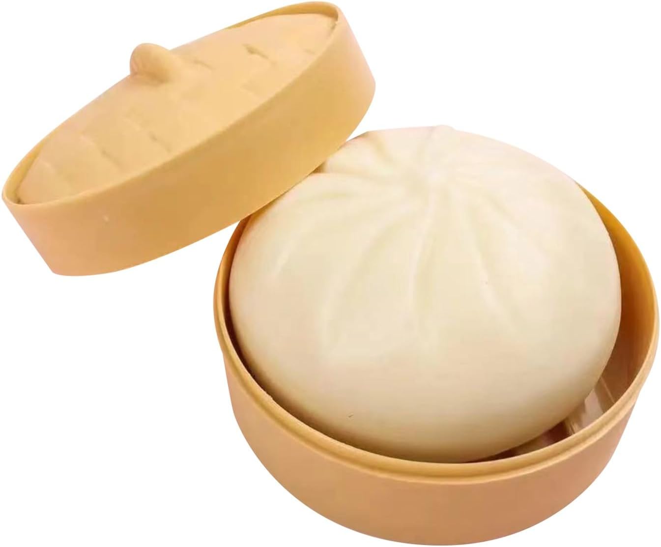Dumpling Squishy Toy for Adults & Teens, Mini Easter Basket Stuffers, Sensory Stress Dumpling with Unique Steamer Box, Fidget Toys for Stress Relief, Stocking Stuffers, Mystery Box Gift