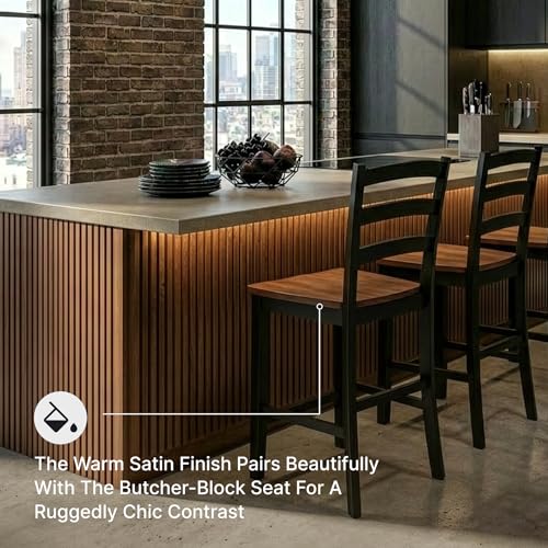 Signature Design by Ashley Counter Height Barstool, Set of 2, Brown/Black - image 6