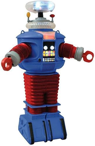 Perdido en el espacio robot retro B-9 con luces y sonidos electrónicos, multicolor