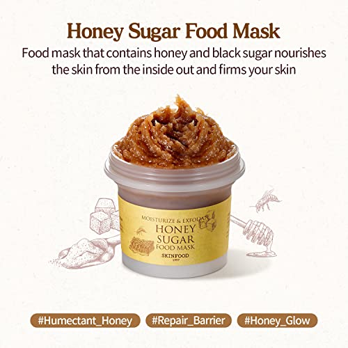 Skin Food Since 1957 HONEY SUGAR 120G - Facial Pore Cleanser, Nourishing & Firming Skin Exfoliator - Wash Off Face Masks W/Melting Sugar thumb #2
