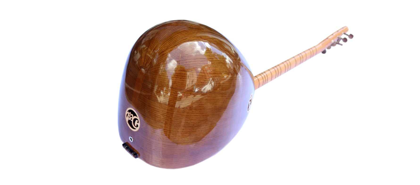 Turkish Short Neck Mahogany Baglama Saz For Sale - Image 7