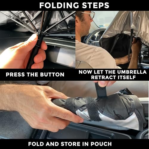 Image of EcoNour Foldable Windshield Sun Shade & Window Tint Fit for 2011-2016 2017 2018 Volkswagen Jetta Sunshade, Front Car Window Shades Sun Visor, UV Protection, Heat Blocker, Car Accessories