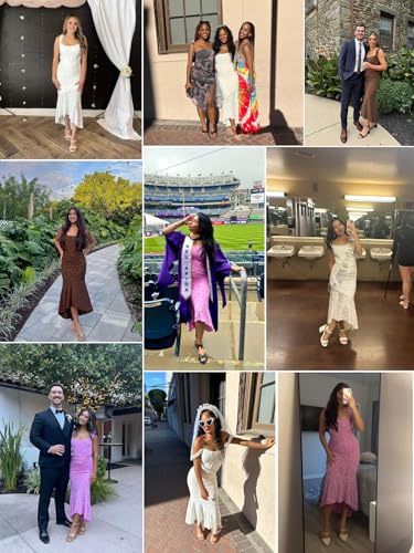 Elegant Lace Bodycon Fishtail Dress Wedding Guest Fishbone Shoulder Strap Ruched Midi Party Dress for Women2