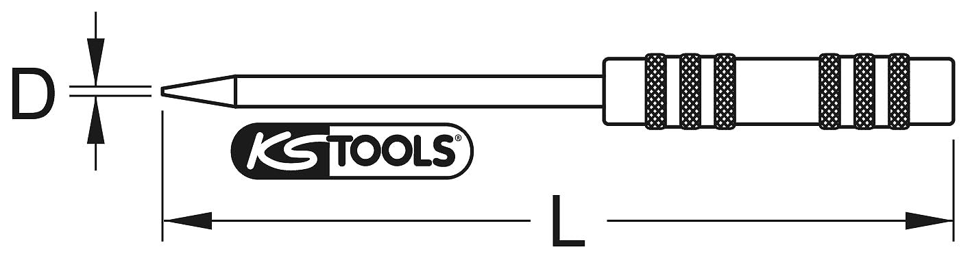 KS Tools 300.2135 Punta a tracciare in metallo duro, 170 mm