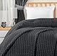 Utopia Bedding Baumwoll Waffeldecke 300 GSM (Anthrazitgrau - 228 x 228 cm), weiche, leichte, atmungsaktive Bettdecke für alle Jahreszeiten