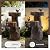 22" Outdoor Water Fountain with Led Lights, 2-Tiered Bird Bath Water Fountain, Outdoor Garden Waterfall Decor for Garden, Patio, Courtyard