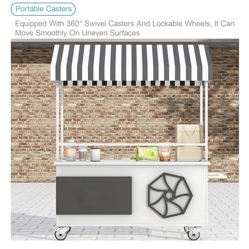 Espositore portatile da banco per mercati alimentari, eventi, festival, soluzione di ristorazione mobile, barbecue, mercato agricolo, picnic, portellone posteriore