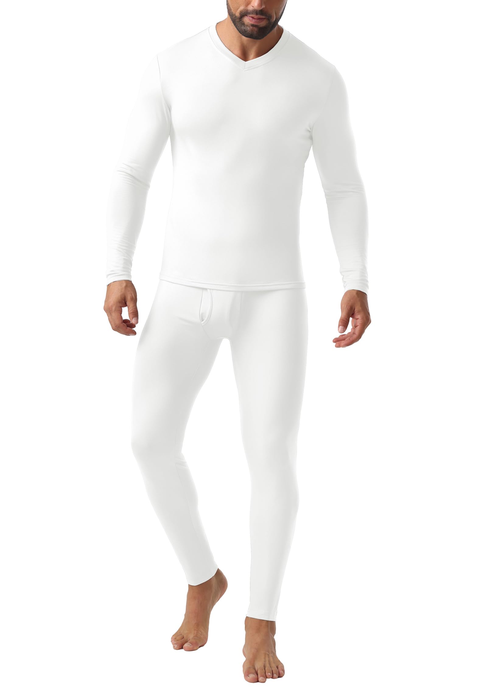 askdeer Thermal Underwear for Men Long Johns Thermal Fleece Lined Long Underwear Base Layer Set-picture-15