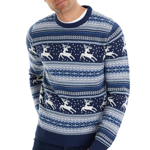 NOROZE Hommes Unisexe 70's Pulls Retro Noël Tricots Top