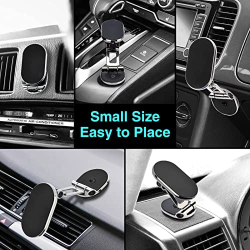 Chdfkkd Magnetic Phone Holder For Car Upgrade Foldable 8X Strong Magnetic Phone Mount Multi-Functional 900°Rotation Magnet Cell Phone Mount For All Smartphones #TOP4