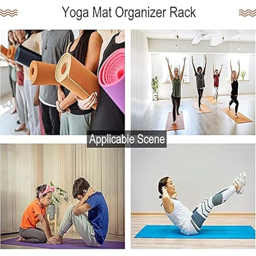 Tapis de yoga et rouleau de massage enfin rangés sur ce support mobile