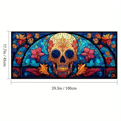 Vinilo Decorativo para Ventana Calavera de Cristal miniatura 3