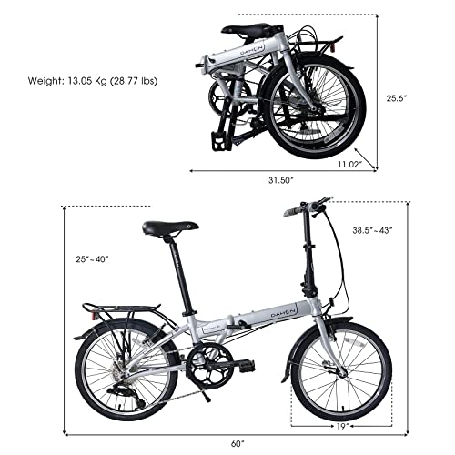 Dahon Mariner D8 Folding Bike, Lightweight Aluminum Frame;