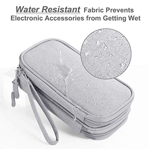 Bevegekos Small Cable Organizer Bag, Charger Organizer Case Pouch For Travel Accessories & Electronics (Small, Light Grey) #TOP3