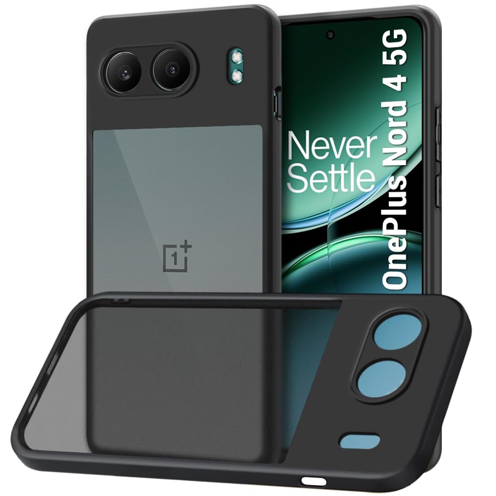 TheGiftKart Ultra-Hybrid Shockproof Back Cover Case for OnePlus Nord 4 5G | Camera Protection Bump | Hard Back Cover Case for OnePlus Nord 4 5G (PC & TPU, Smoked Matte Back, Black Sides) (B0D9TF4QC5) Amazon Price History, Amazon Price Tracker