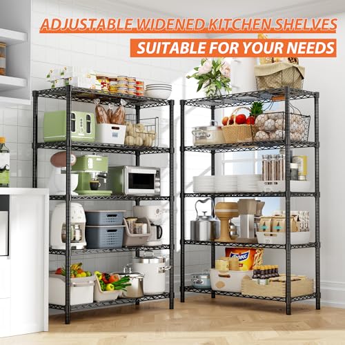 Image of ROOMTEC 5-Tier Wire Shelving Unit,36 inch W*14 inch D*72 inch H, Max Load 1750LBS