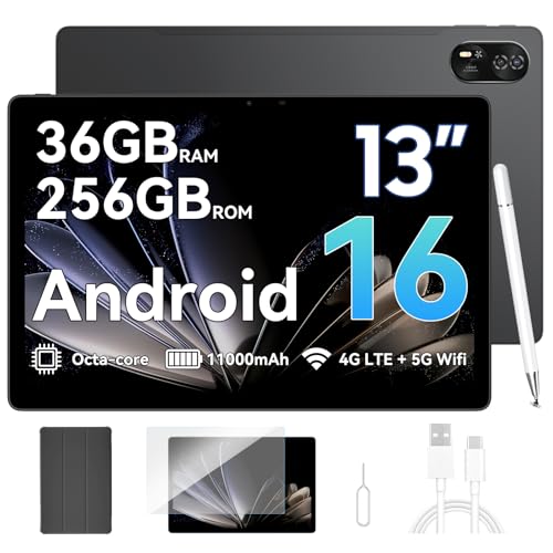 Blackview Mega8 Android 16 Tablette 13 Pouces,90Hz 2K Tablette Tactile, 2.2GHz Octa-Core T620 Tablettes Gaming, 12Go RAM + 256Go ROM/2To TF, 4G LTE SIM, 11000mAh/50MP + 13MP/Gemini AI 2.0/Widevine L1 Blackview Mega8 Android 16 Tablette 13 Pouces,90Hz 2K Tablette Tactile, 2.2GHz Octa-Core T620 Tablettes Gaming, 12Go RAM + 256Go ROM/2To TF, 4G LTE SIM, 11000mAh/50MP + 13MP/Gemini AI 2.0/Widevine L1