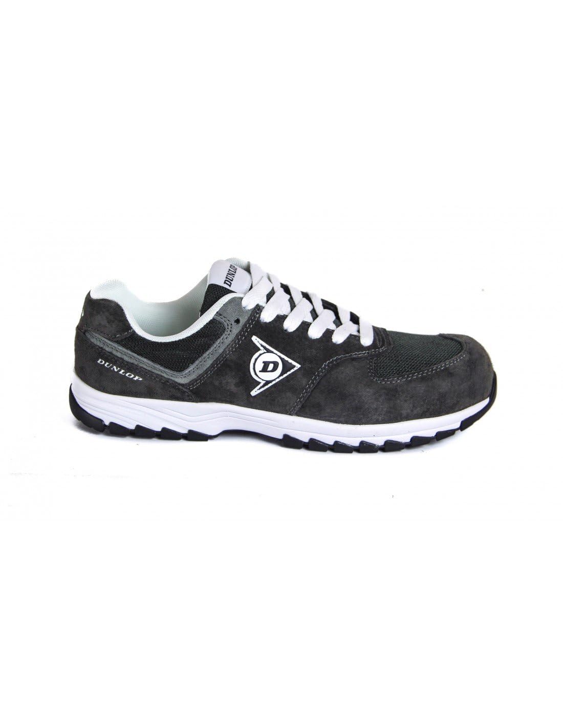 Dunlop Zapato de Seguridad S3 Flying Arrow Charcoal, Piel de Ante y Mesh, Puntera Composite - DL0201040