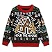 Simplee kids Ugly Christmas Sweater Family Matching Outfits for Holiday Party Knitted Pullover Black Wooden House 4T