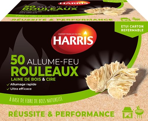 HARRIS 50 Rollen Holzwolle Anzünder