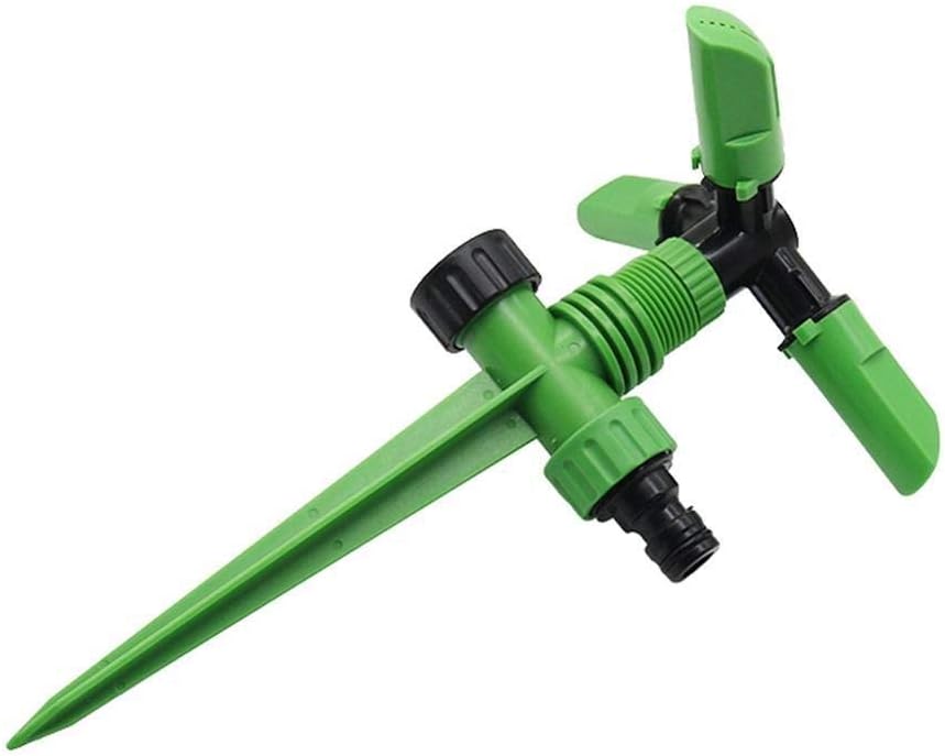 Sprinkler Controller 3 Pcs Automatic 360 Degree Spiked Circle Rotating Sprinkler Garden Agriculture Yard Lawn Grass Irrigation Watering Nozzles Automatic Water Irrigation Control System